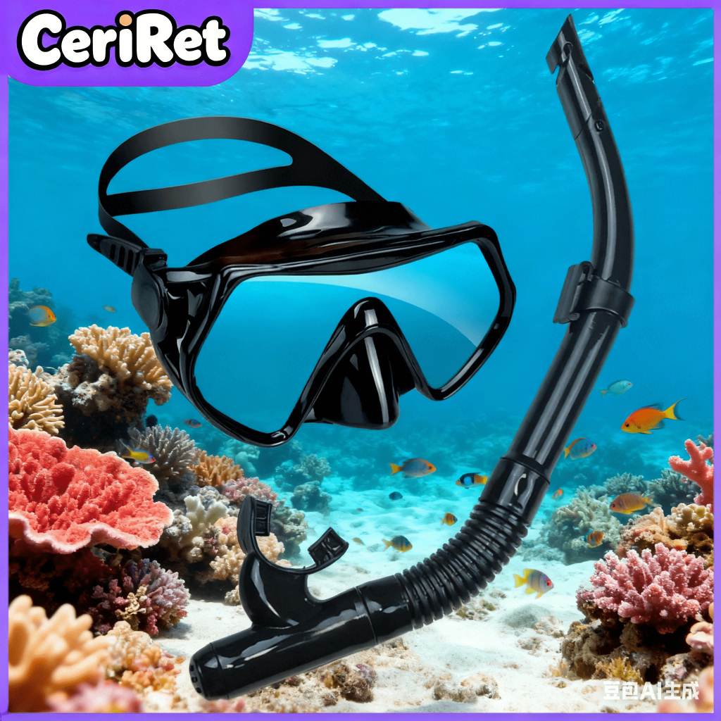 Masker Selam Low Volume Dewasa Anti Kabut Set Snorkel Kaca Tempered