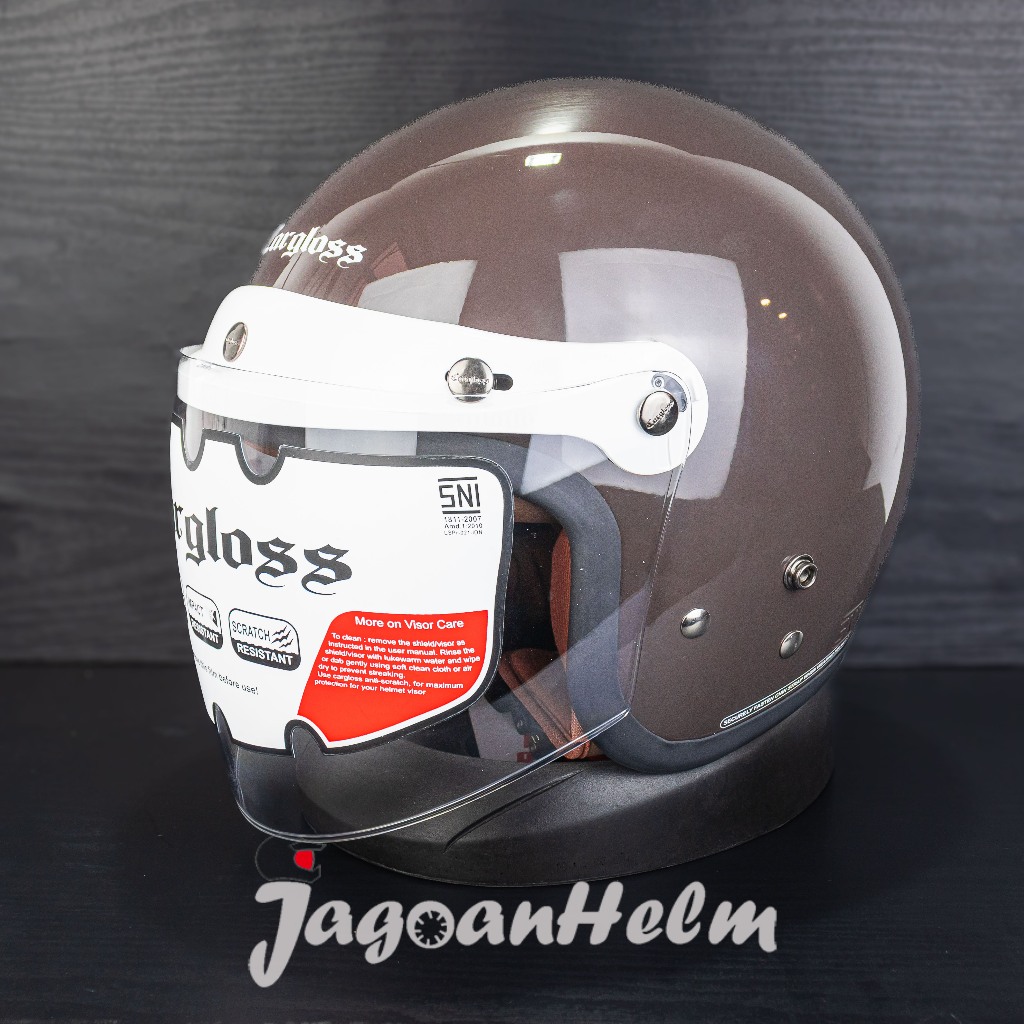 CARGLOSS HELM CF HIJAB RETRO | ESPRESSO BROWN  | CFH HIJAB CARGLOS