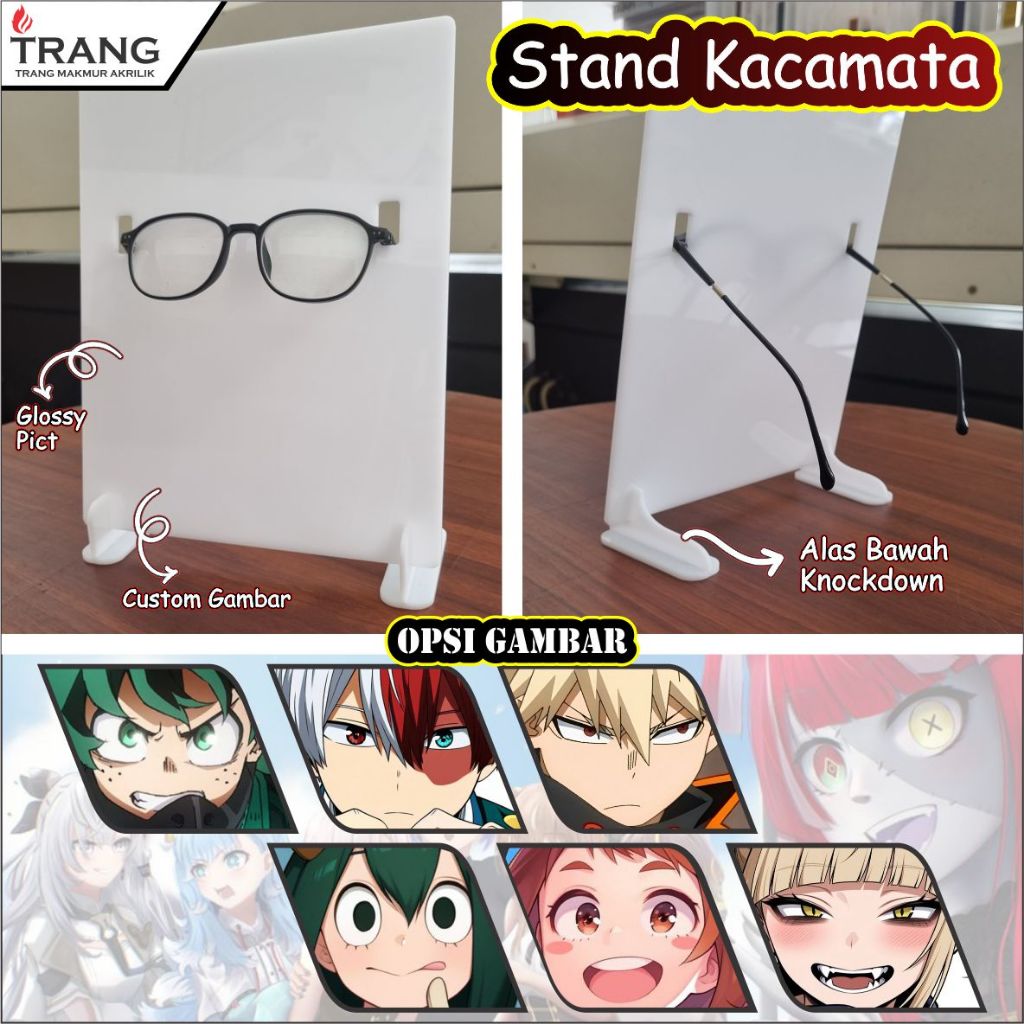 Stand Akrilik Kacamata Boku No Hero Academia / Standing Acrylic Glasses My Hero Academia