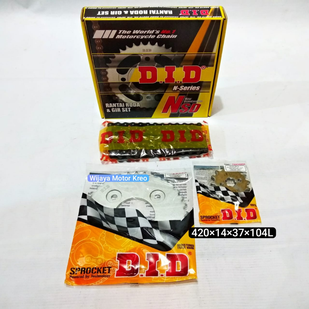 Gear Set DID Revo Lama / Blade 110 / Revo 110 New / Karisma / Supra 125 - Daido Original