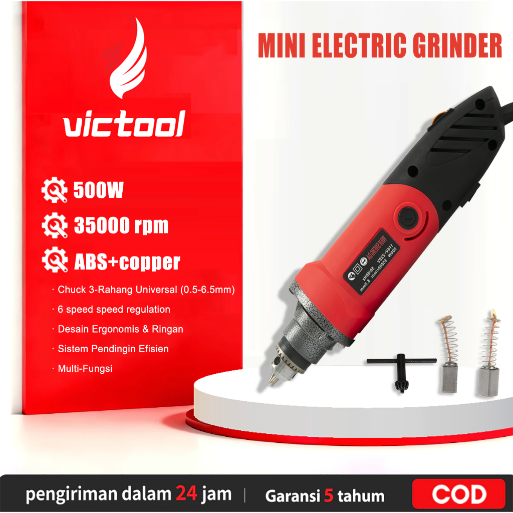 Victool Diskoom mini grinder listrik SET 6 Kecepatan 35000RPM Mesin Jade Ukir Poles Listrik Alat Uki