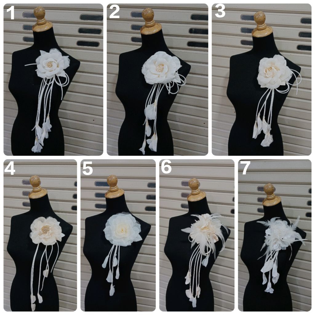 Bunga Korsase/Korsase Gaun/Aksesoris bunga bahu juntai/ Hiasan bunga gaun pengantin rumbai/Corsage g