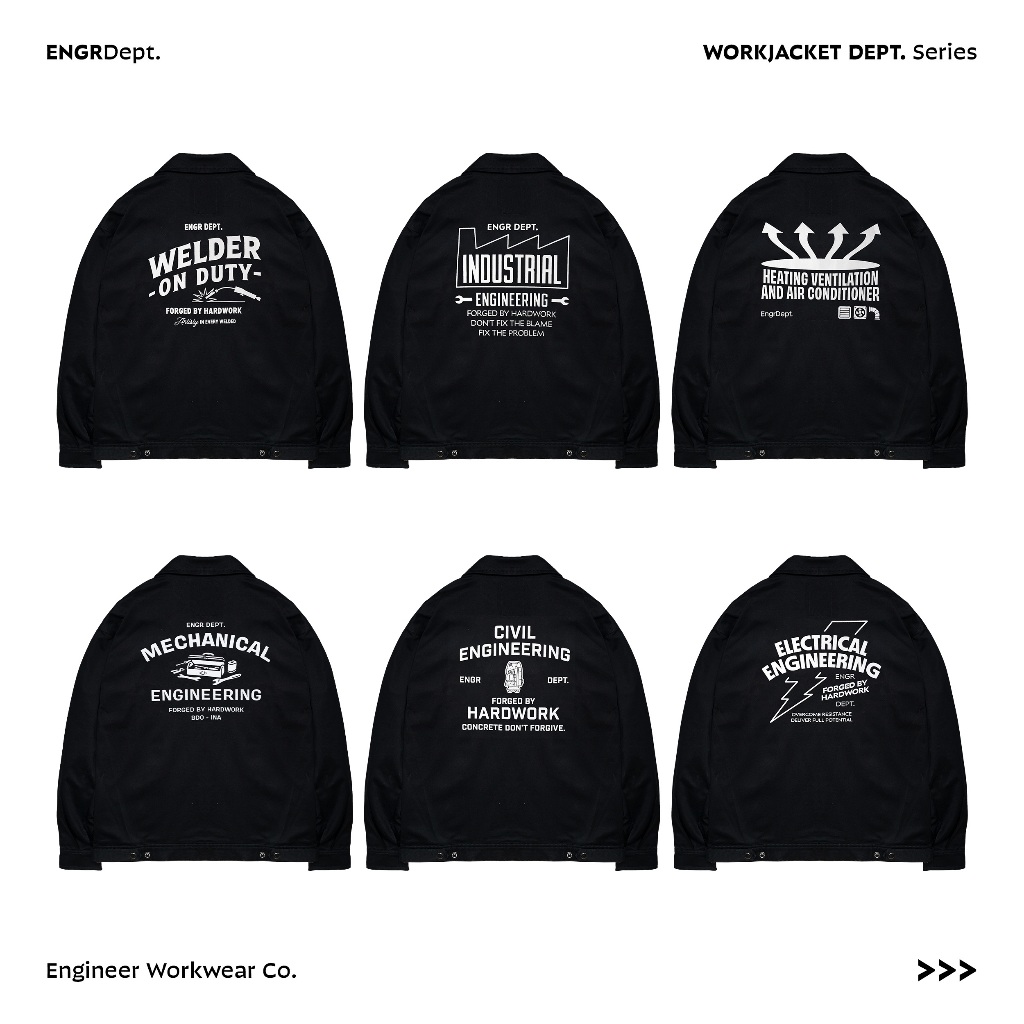 Engineer Workwear -  Engr Dept Series Black Workjacket