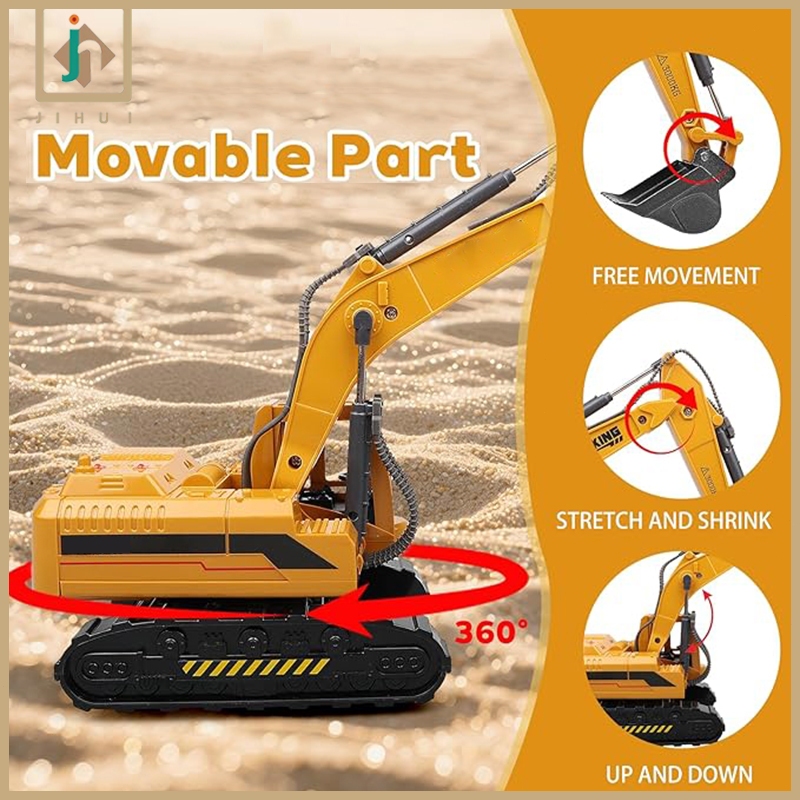 JIHUI Mainan Anak Mobil Excavator Remote Control / Mainan Mobil Remote Control Beko Excavator