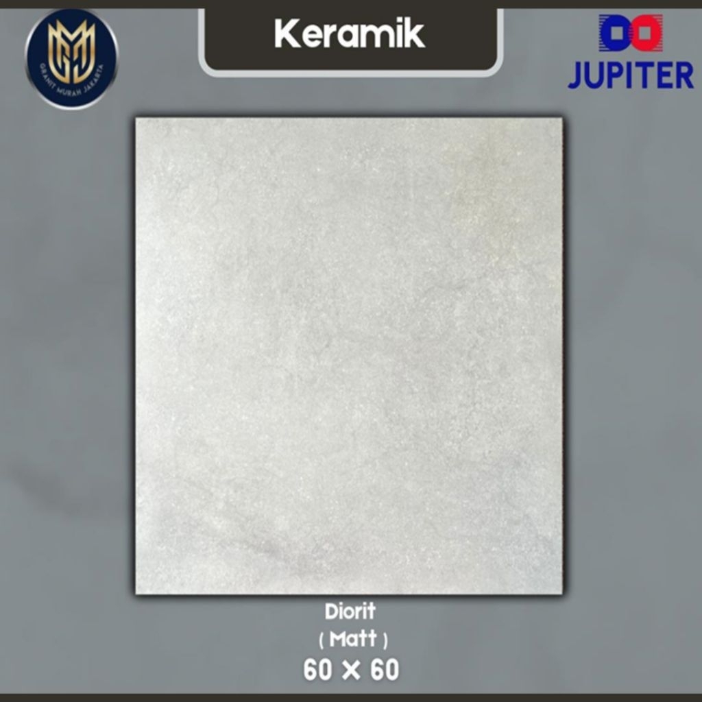 keramik 60x60 murah merk jupiter diorit ( matt ) isi 4 pcs 1.44 meter persegi permukaan keset sudah 