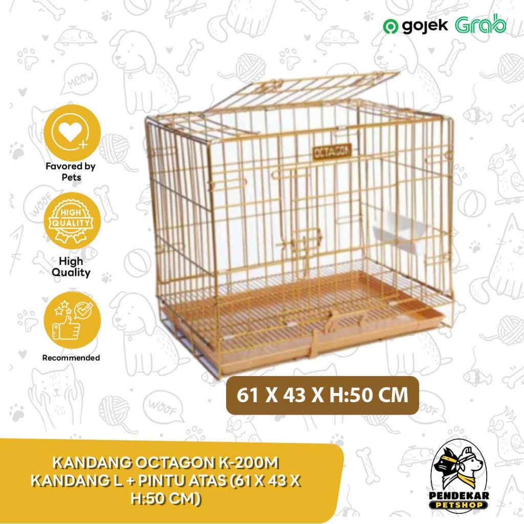 Kandang Besi Lipat untuk Kucing dan Anjing Ukuran Sedang