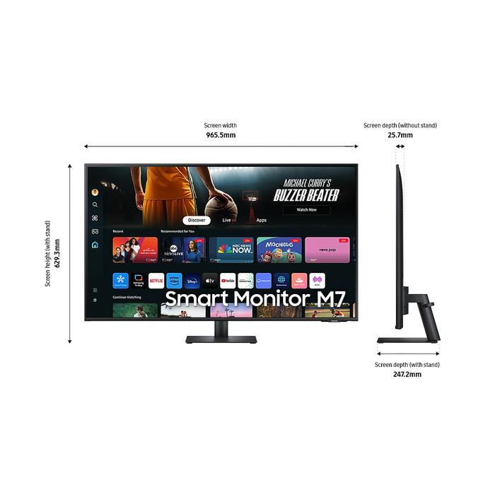 Monitor Samsung Smart LED M7 S43DM702 - 4K UHD 43" Inch