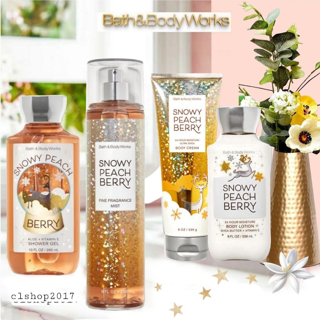 BBW SNOWY PEACH BERRY SERIES POCKETBAC BATH AND BODY WORKS