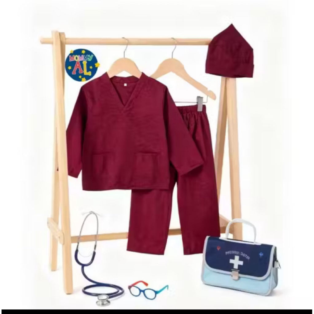 STELAN  DOKTER ANAK TANGAN PANJANG/BAJU DOKTER BEDAH/BAJU OKA/BAJU DOKTER ANAK/BAJU PROFESI ANAK/baj