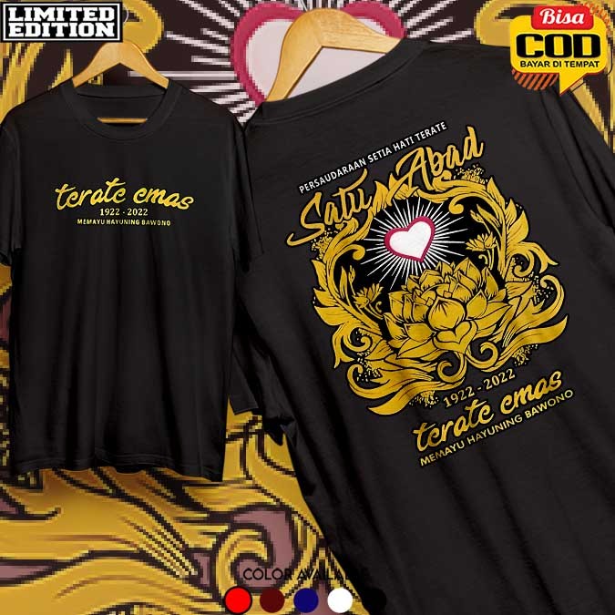 KAOS PSHT SATU ABAD TERATE EMAS-KAOS TERATE EMAS SATU ABAD-KAOS PSHT SATU ABAD DISTRO-KAOS SH TERATE