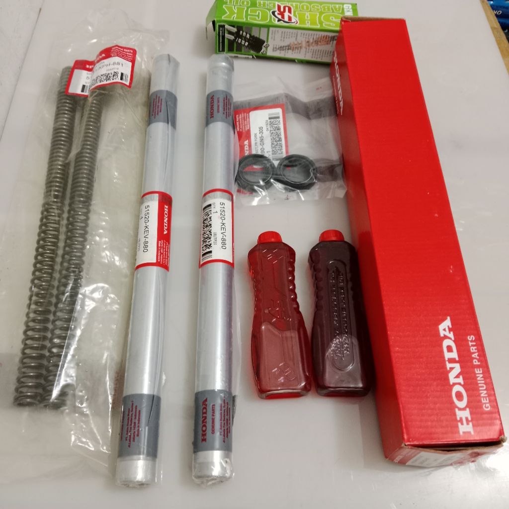 Shock Depan+Sil+Oli+Per Supra Lama Supra X Old Supra 100 Paketan Komplit