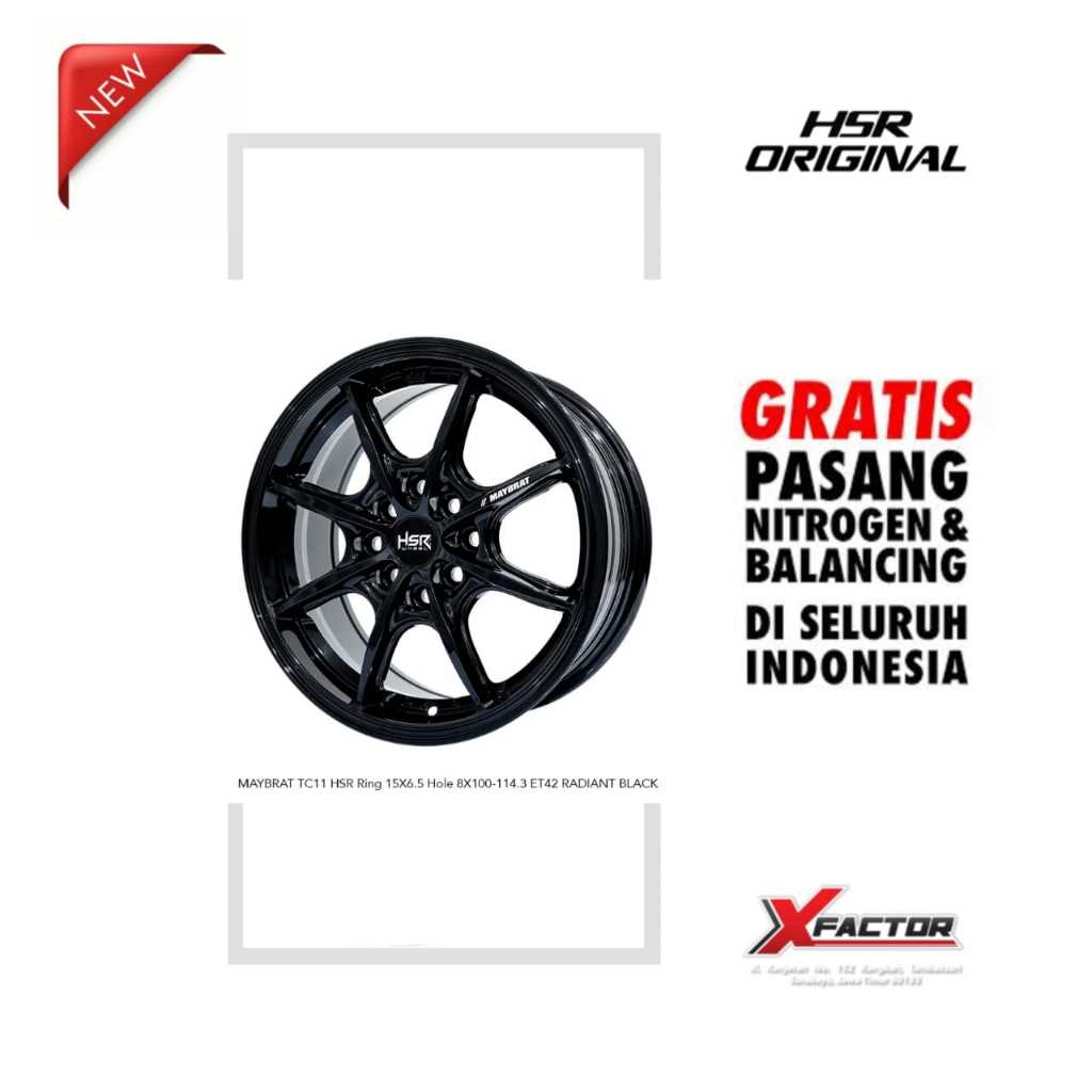 VELG MOBIL HSR R15 HSR MAYBRAT R15X6.5 H 8X100-114,3 ET42