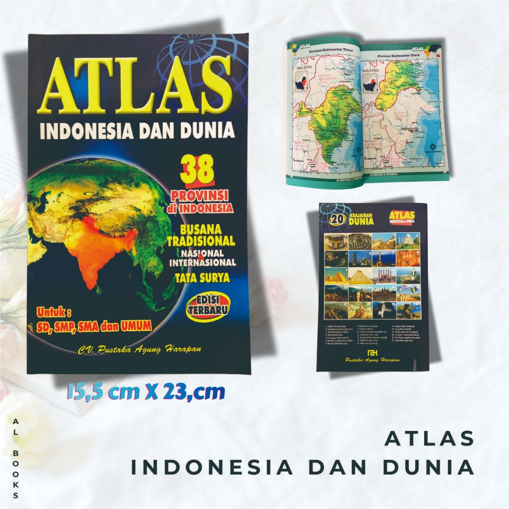 Atlas Indonesia & Dunia 38 Provinsi Terbaru