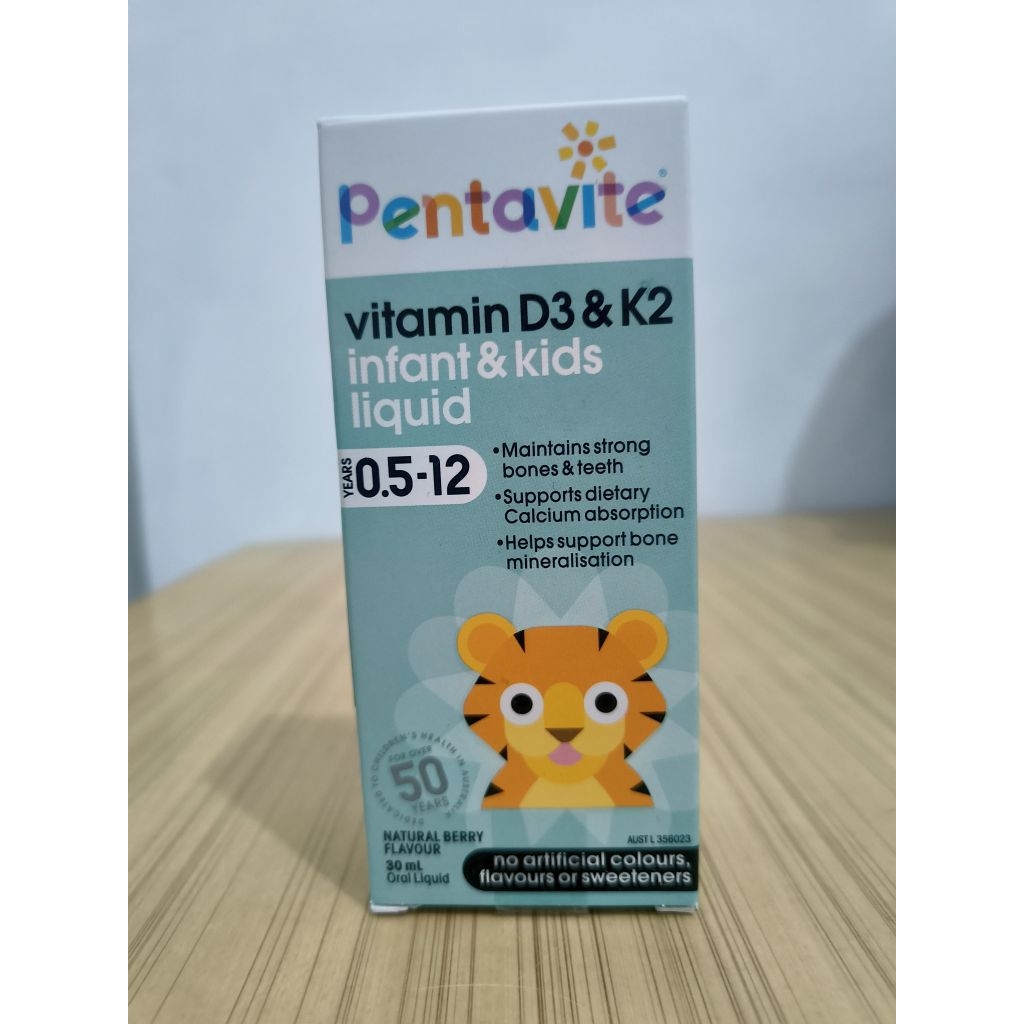 Pentavite vit D3 & K2 infant & kids liquid