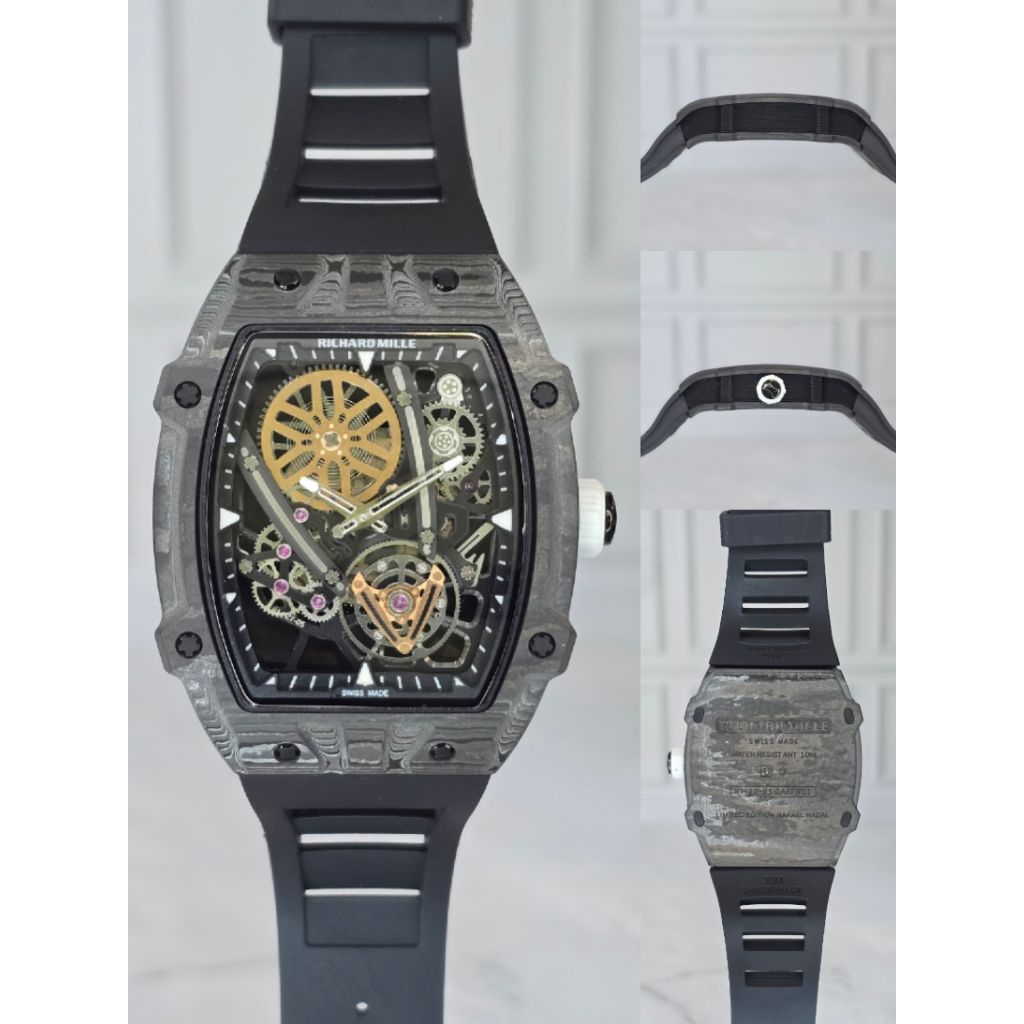 Jam tangan Automatic Swiss Manual Winding RM 27-05 RafaelN*dal RAFA Limited Edition Ultra Thin Carbo