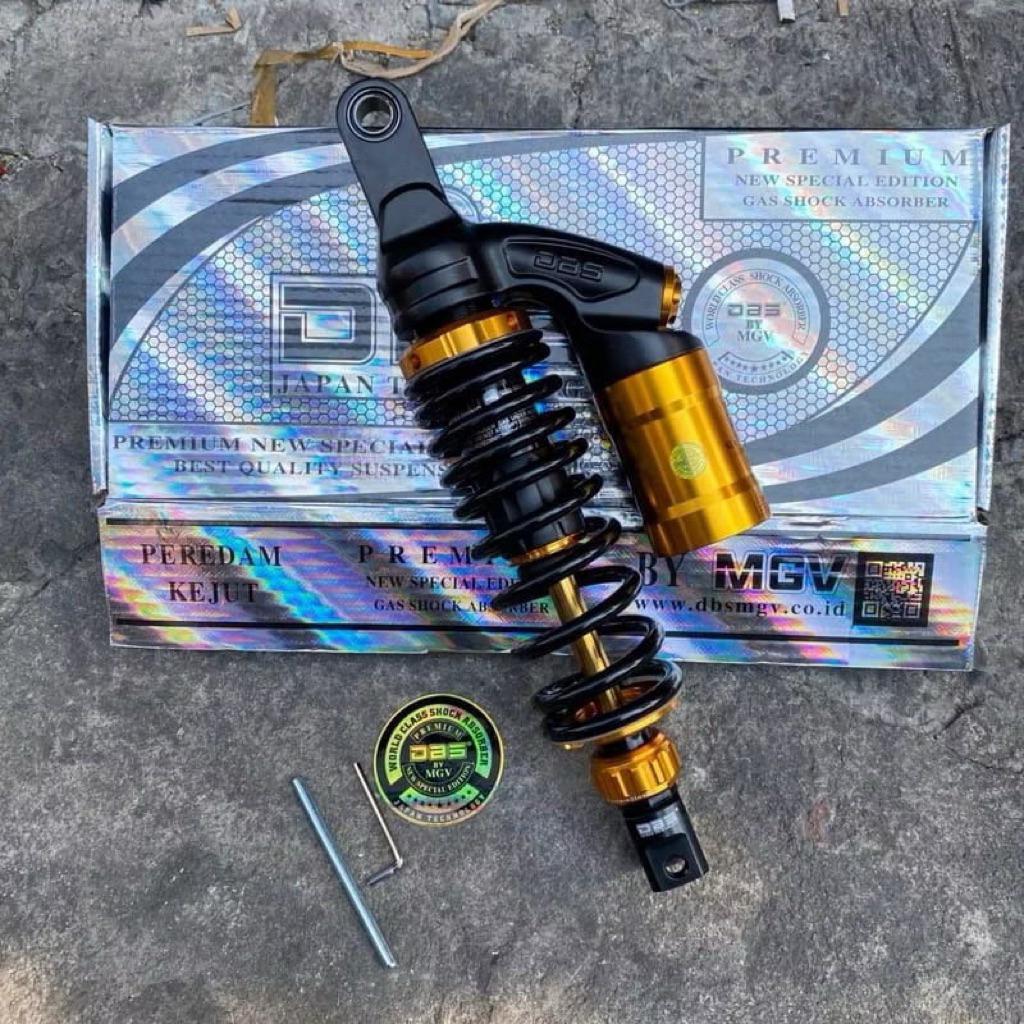 (Original DBS)ShockBreakers DBS VON Series As Gold Tabung Atas Klik Single Shock Matic Mio Vario Bea