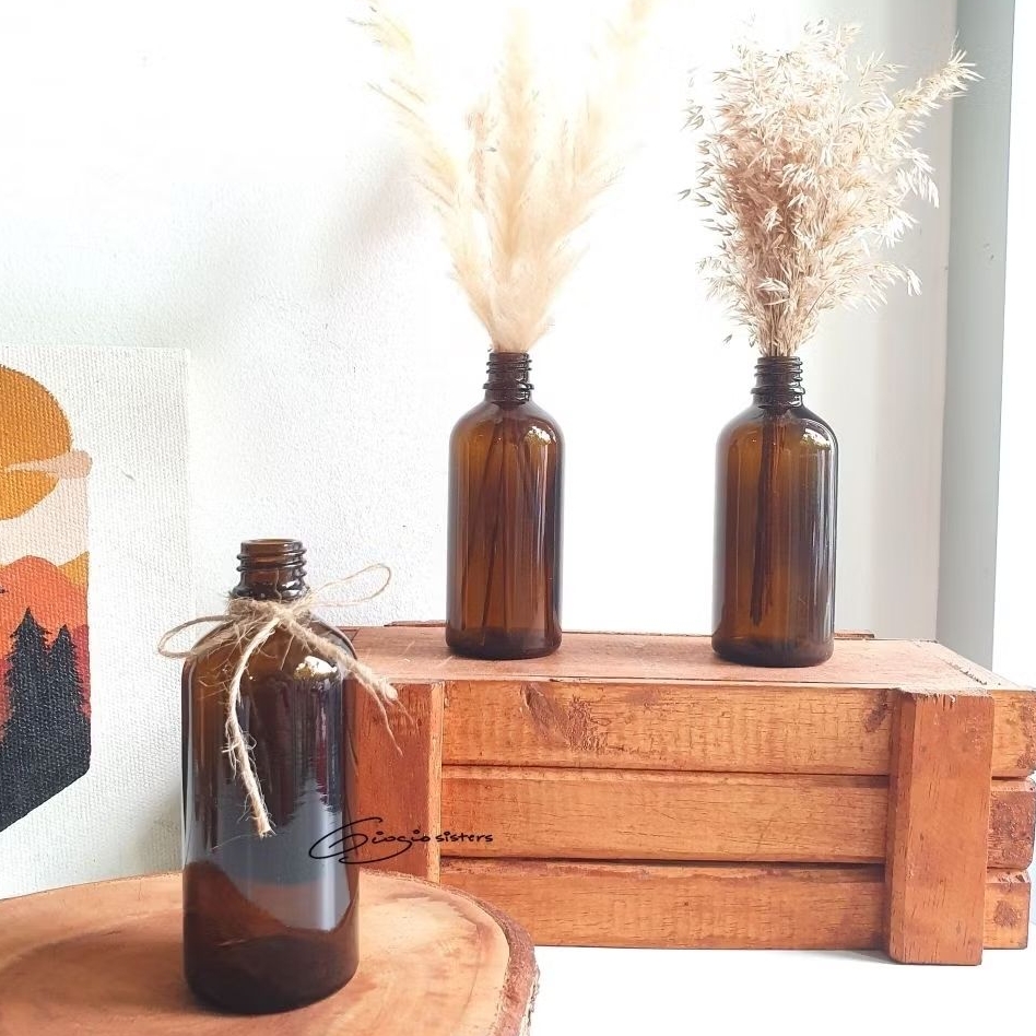 AMBER Vas / Vas Kaca / Vas Aesthetic / Aesthetic Vas / Glass Vas / Vas Bunga / Nordic Vas / Flower V