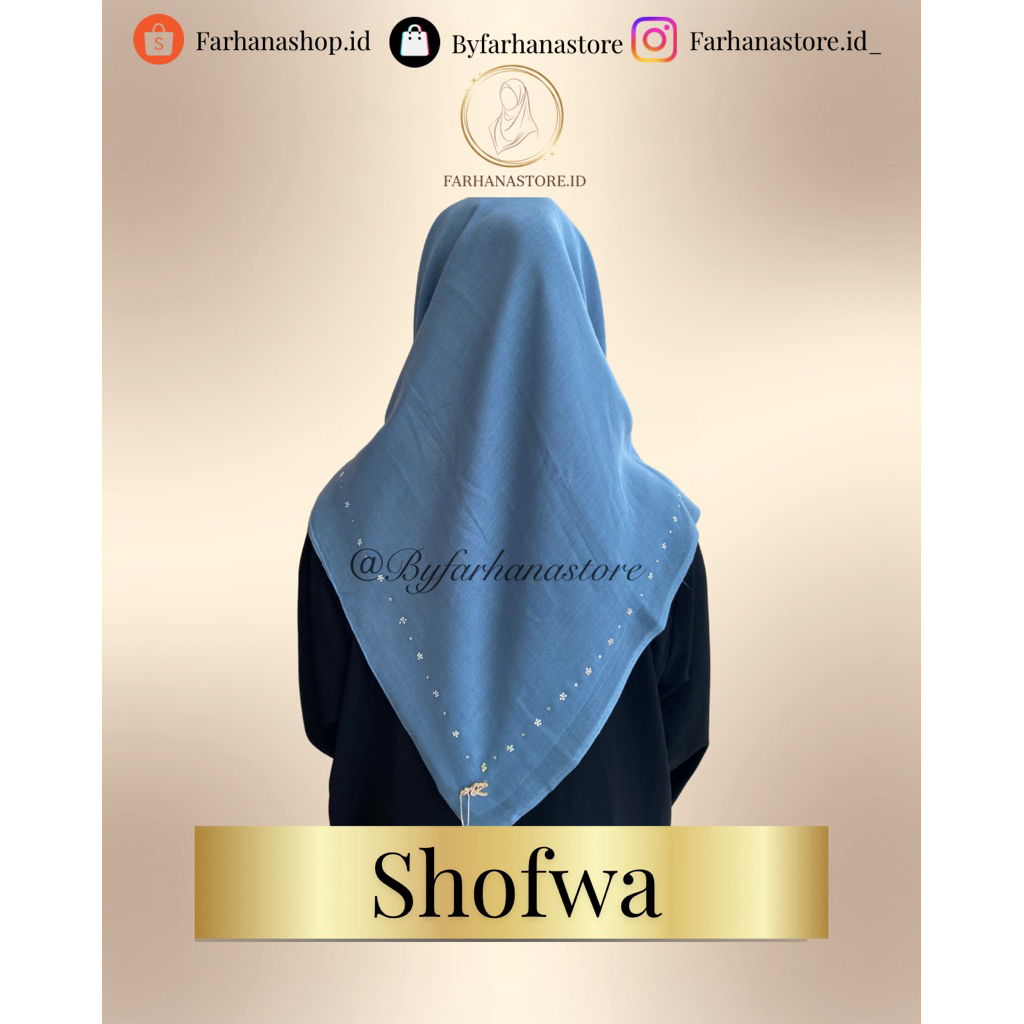 Shofwa Byfarhanastore.id kerudung pris premium payet swarovski hotfix kekinian tempel