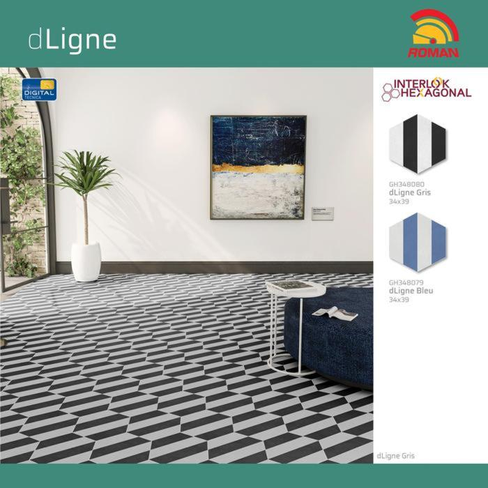 ROMAN Keramik 34x39 Hexagonal dLigne