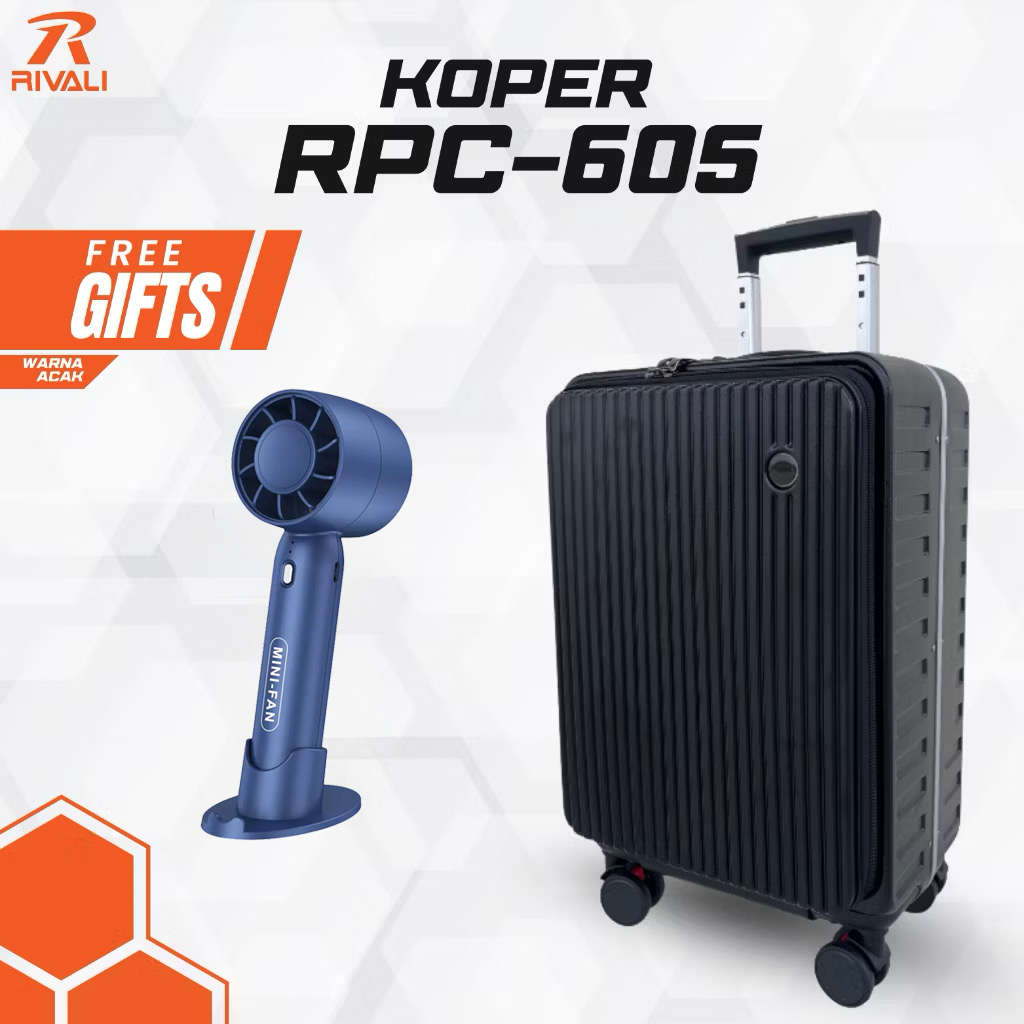 [Gifts] Rivali Koper Resleting Bukaan Depan Bahan Polycarbonate Koper Laptop Extra Bagasi 15% Luggag