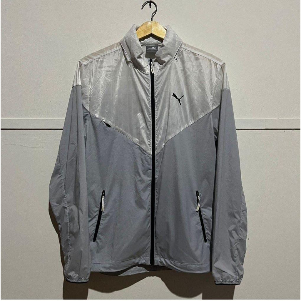 Running Jacket One Layer White Silver
