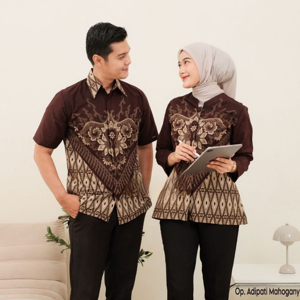 Batik Couple Blouse Batik Kemeja Batik Lengan Pendek M L XL XXL
