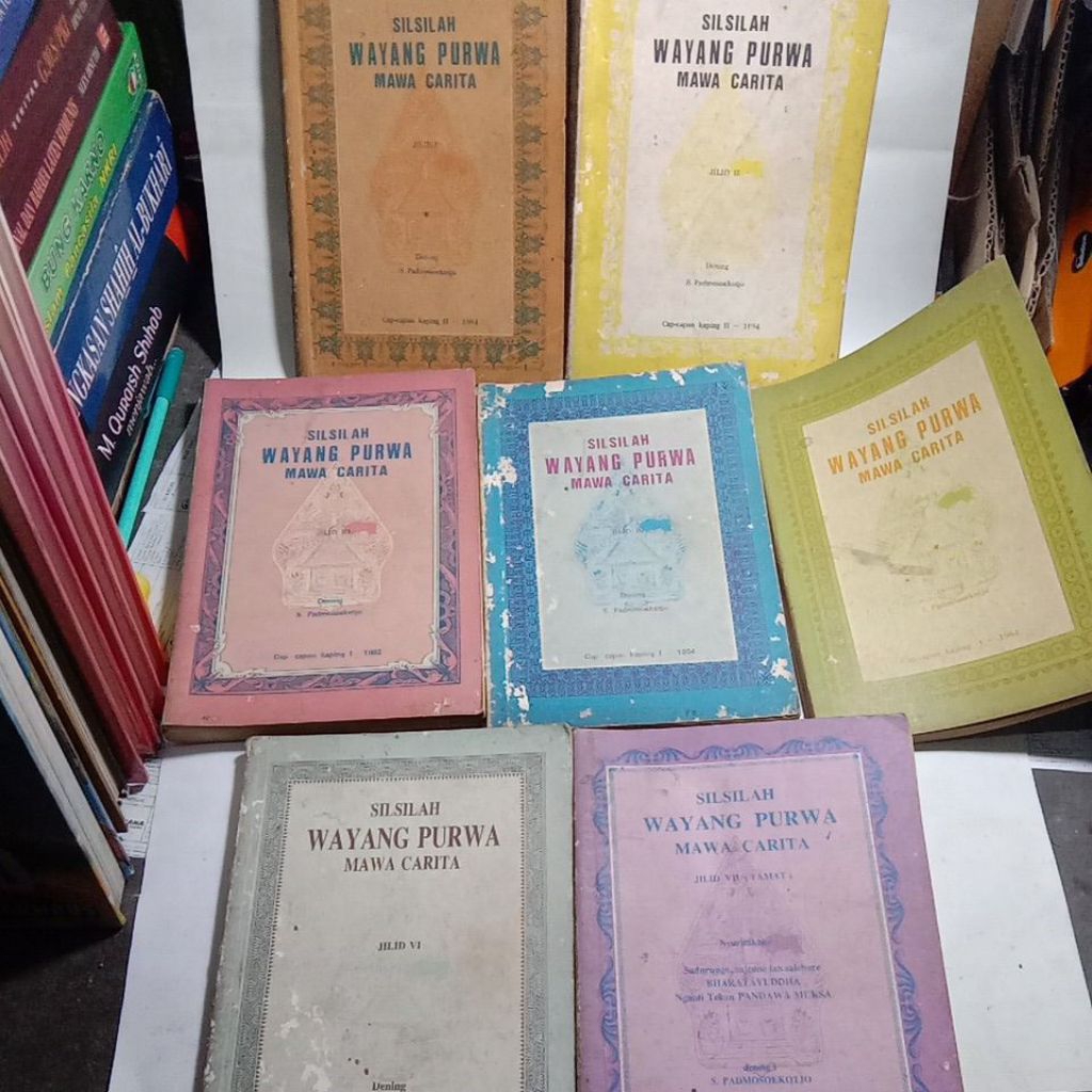 Mas Joko - Second Book Lawas Jadul Langka Buku Silsilah Wayang Purwa Mawa Carita 1 sampai 7 Lengkap