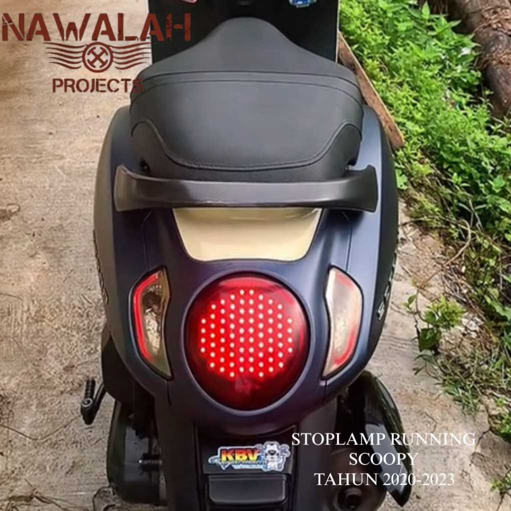 LAMPU STOPLAMP RUNNING SCOOPY 2020 2021 2022 2023 (8 MODE OTOMATIS)