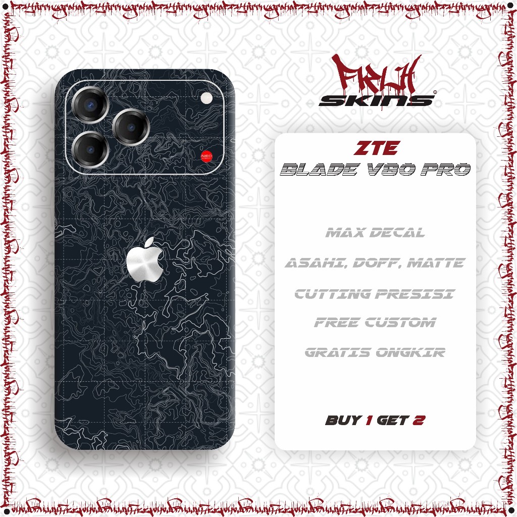 ZTE Blade V80 Pro Garskin/stiker/Pelindung Body Motif Menarik Esklusif Gratis Ongkir (B1G2)