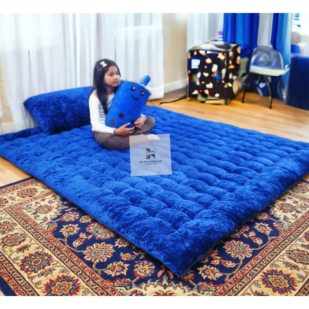 kasur lantai matras bulu rasfur JUMBO 140x200/kasur gender bulu rasfur tebal empuk
