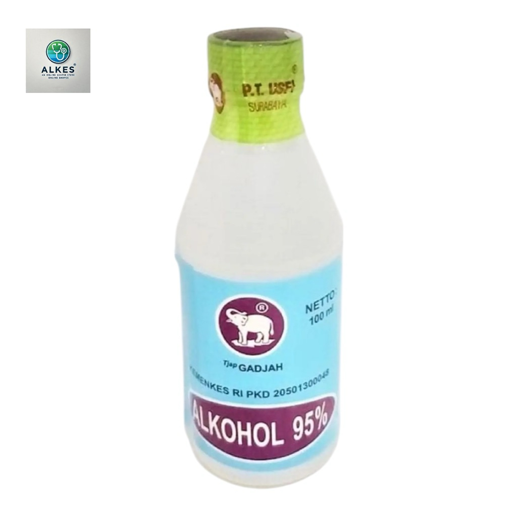 Alkohol Serbaguna Cap Gajah 95 Persen Botol 100 ml