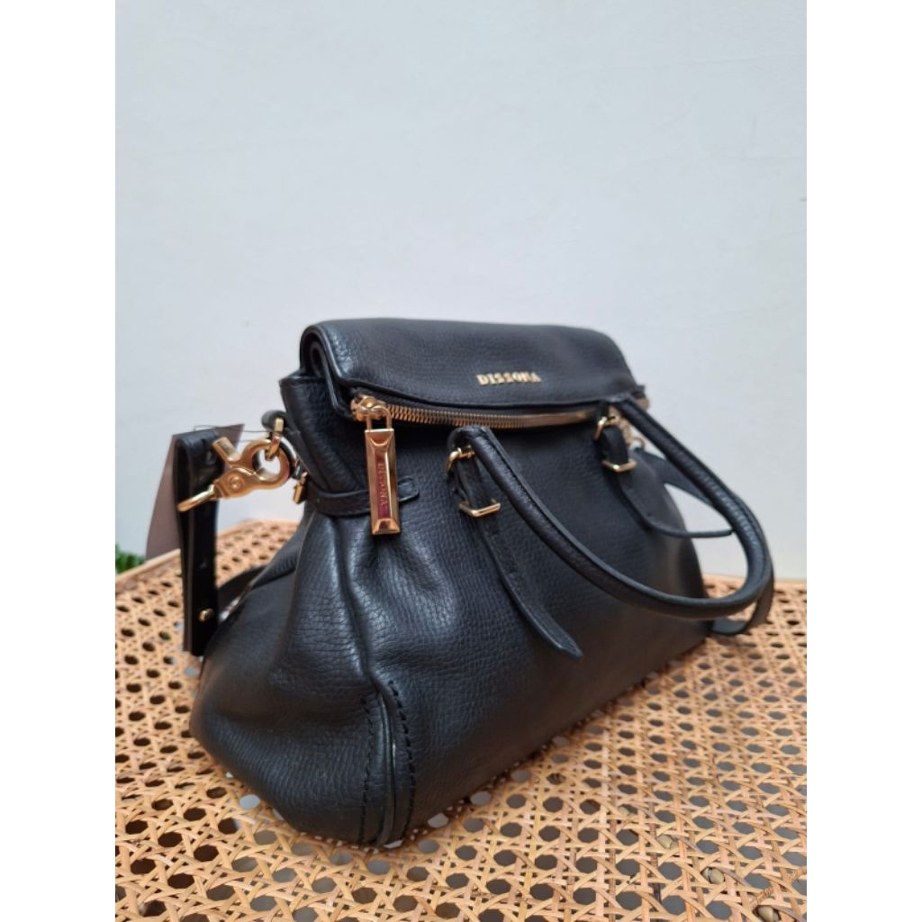 Dissona Tas kulit asli 2 tali (hand bag ataupun Sling bag).