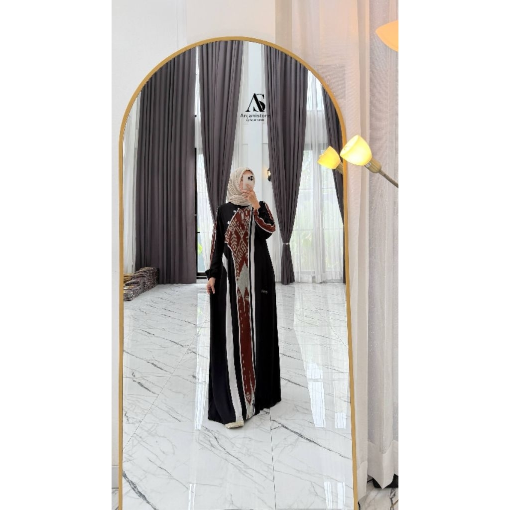 AnjaniStore - Gamis Ethnic Dress Twill Anjanisablia