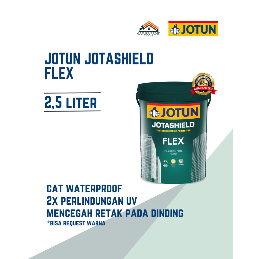 CAT TEMBOK WATERPROOF JOTUN JOTASHIELD FLEX 2.5L / Cat Tembok Eksterior Jotashield