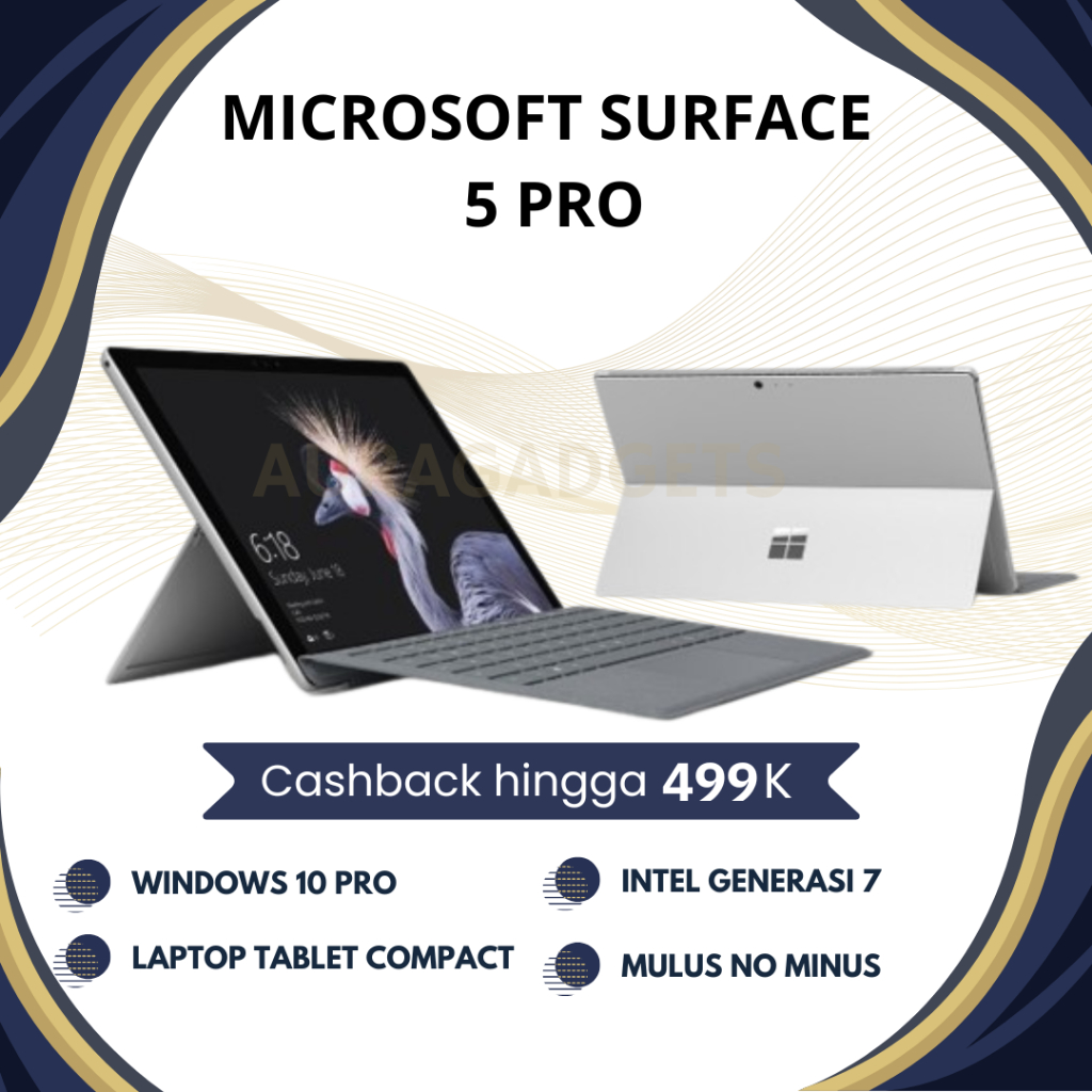 MICROSOFT SURFACE PRO 5 i5 GEN 7 8GB-256GB 2 IN ONE SECOND ORIGNAL