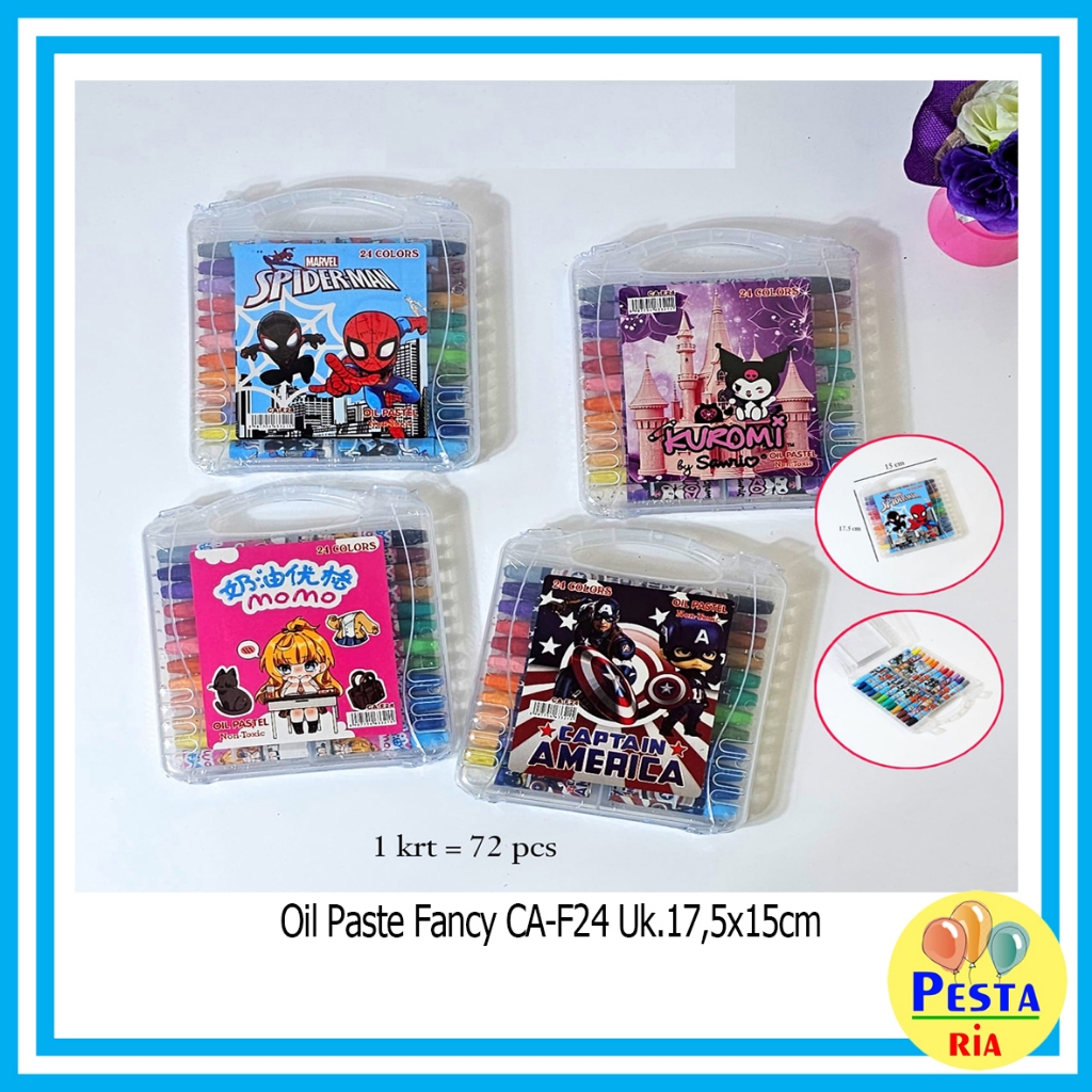 Murah (Isi 24Warna) Crayon Pastel, Oil Paste fancy, crayon, mewarnai