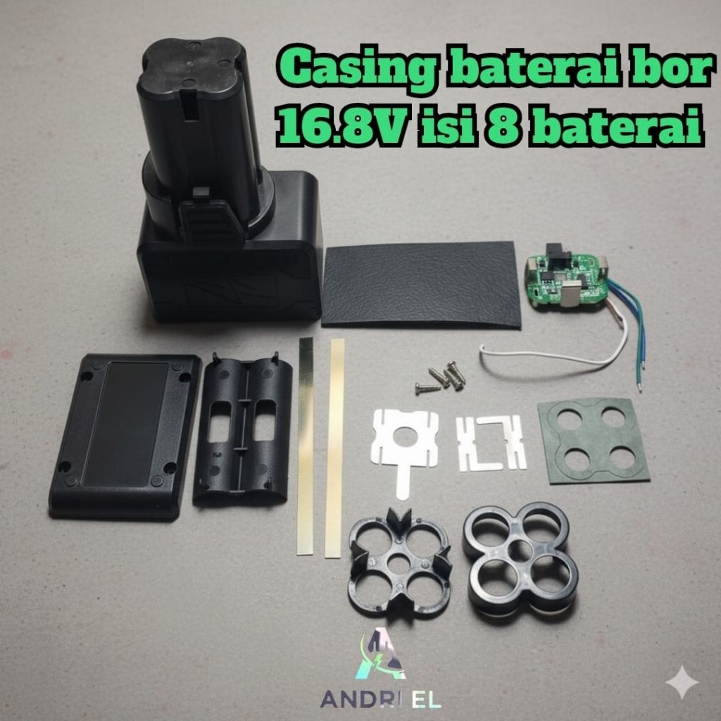 Kesing baterai bor 16,8V Set Bms 8 Cell