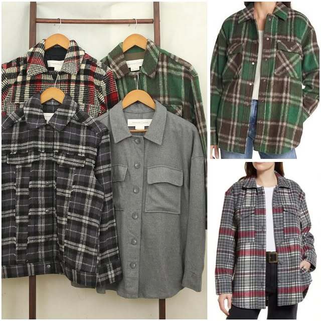 Jacket Flanel Wanita Oversize Unisex Flanel Jacket Series RE872 M62
