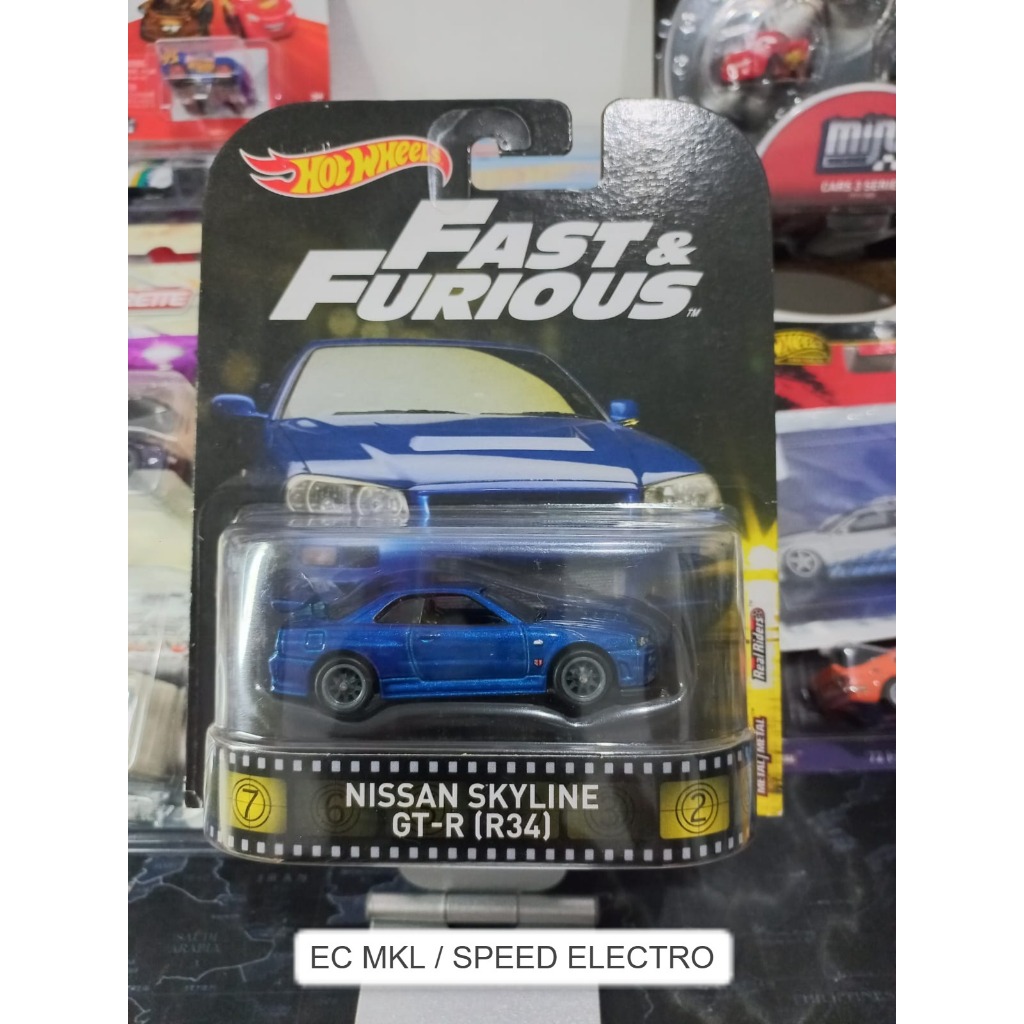 HOT WHEELS NISSAN SKYLINE BNR-34 RETRO CARD
