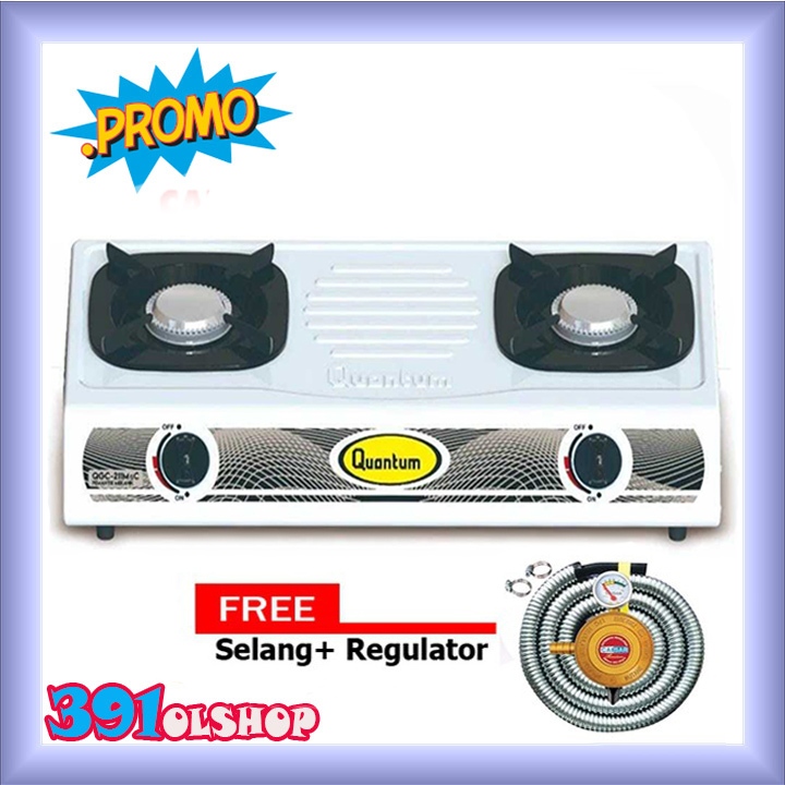 Promo Quantum Kompor Gas 2 Tungku NEW QGC-211 MSC Kompor Gas LPG 2 Tungku Kompor Quantum Tungku 2