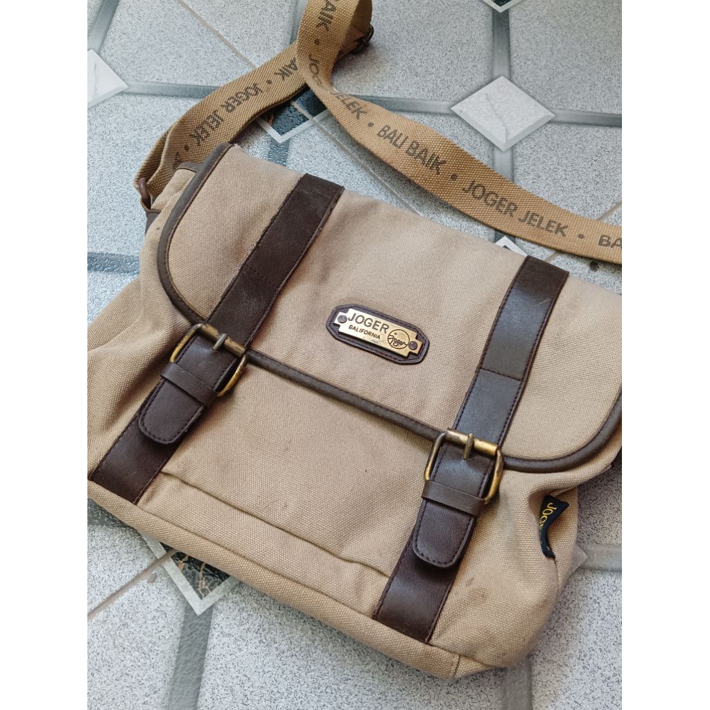 Tas Kanvas Kulit + Magnet Joger Balifornia ORI (Bekas)