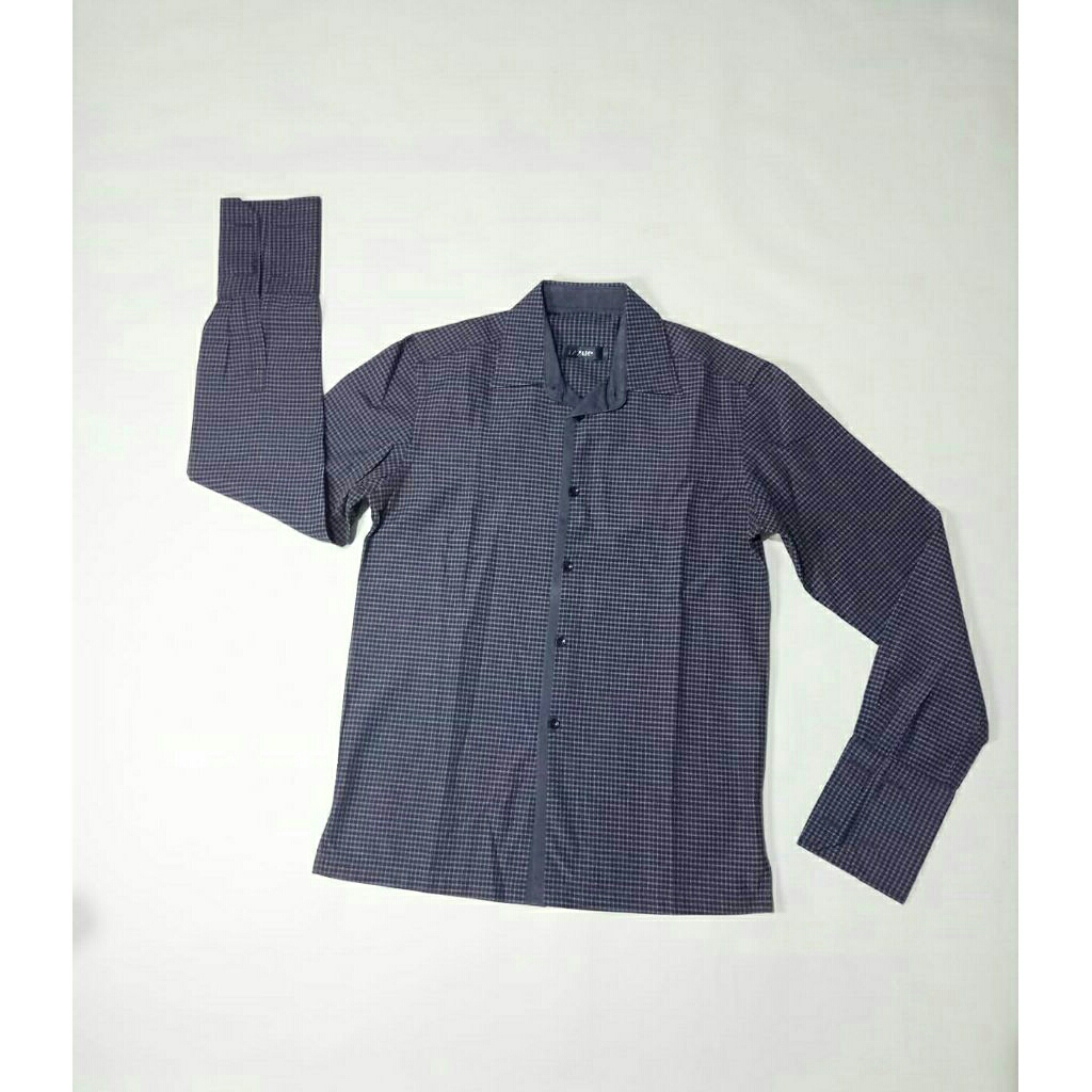 Kemeja Kotak Kotak Pria Slim Fit Korean Style