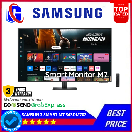 Monitor Samsung Smart LED M7 S43DM702 - 4K UHD 43" INCH