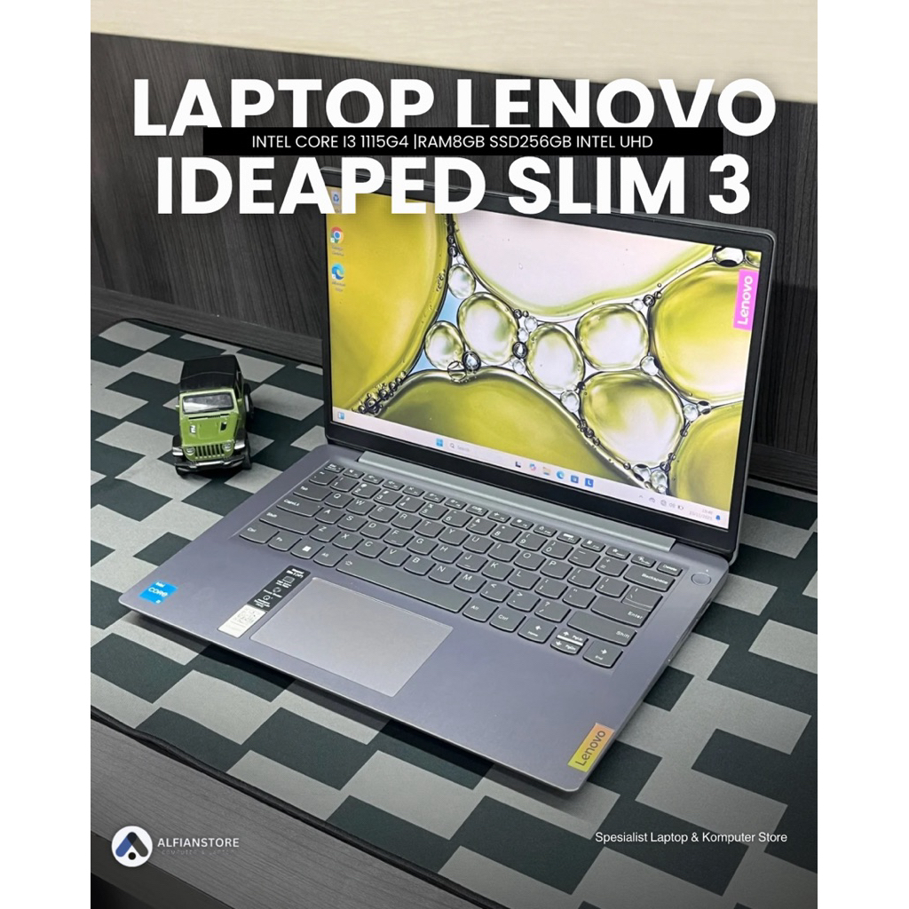 LAPTOP LENOVO IDEAPAD SLIM 3 INTEL CORE I3 1115G4 RAM8GB SSD256GB