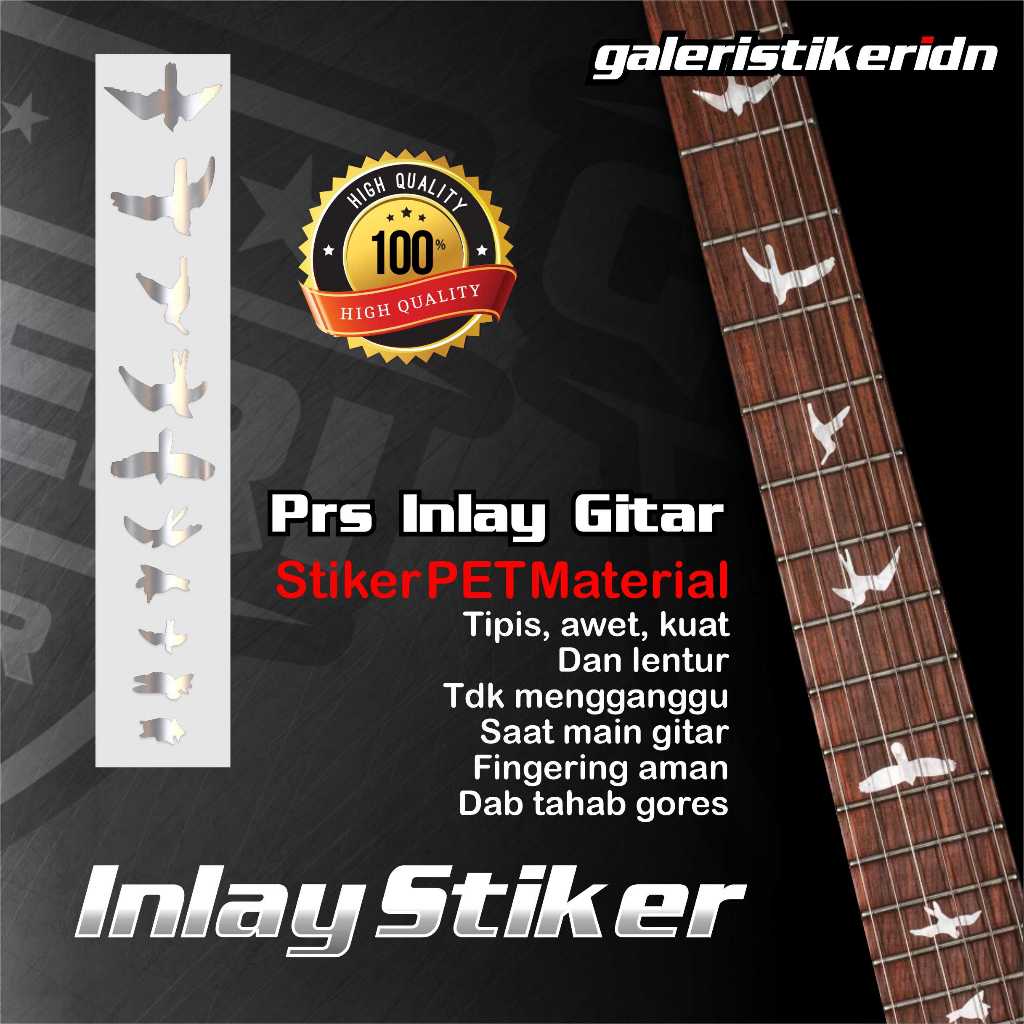 sticker decal inlay burung merpati dove fretboard gitar stiker inlay gitar akustik elektrik gbson do