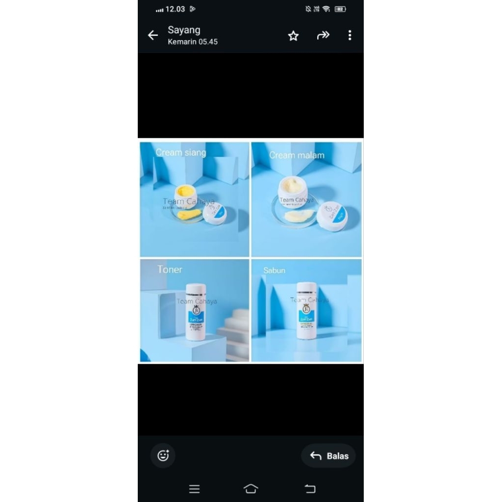 day skincare zamzam original warna biru krim siang original