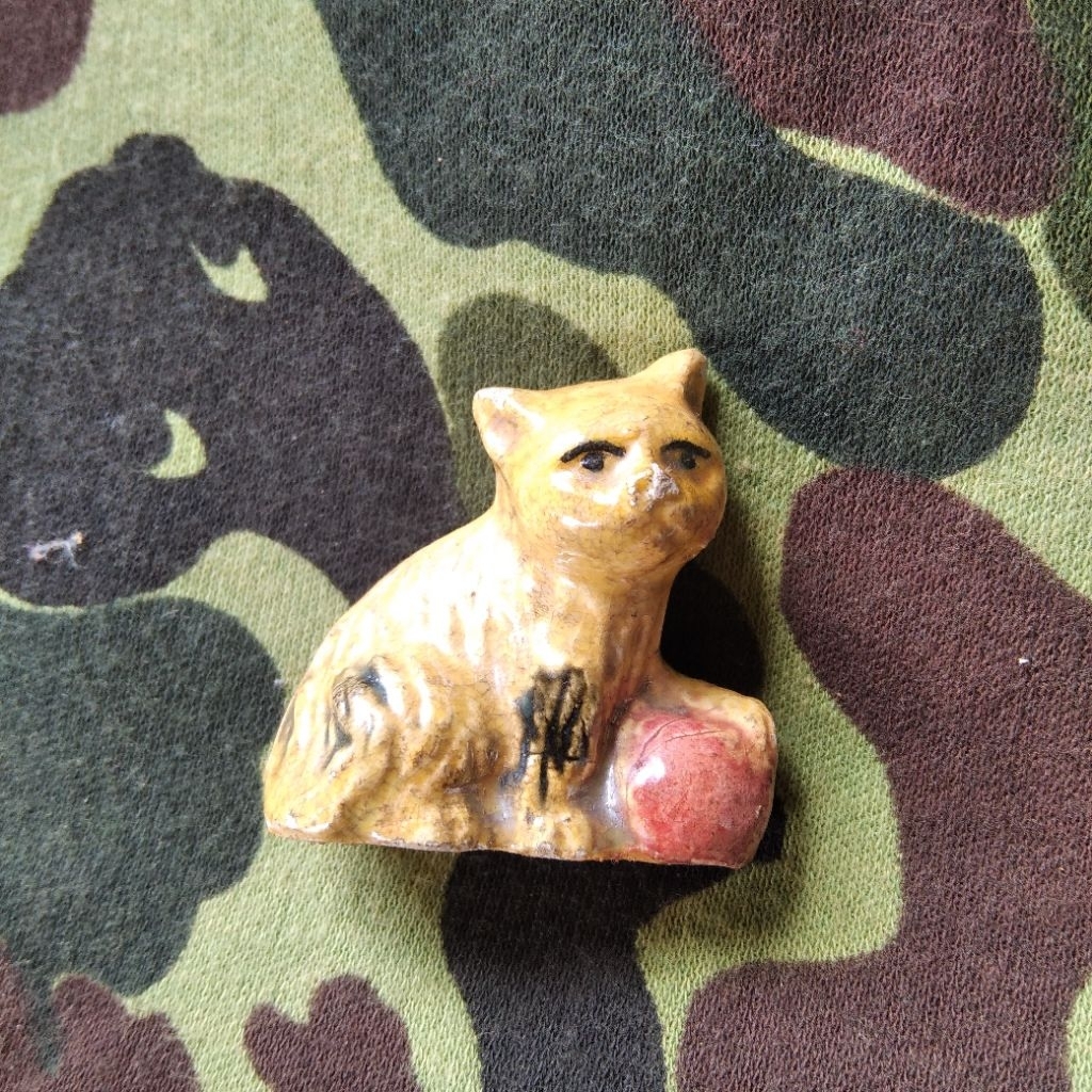 kucing keramik jadul minus patung kucing bahan keramik miniatur hewan kucing diorama binatang kucing