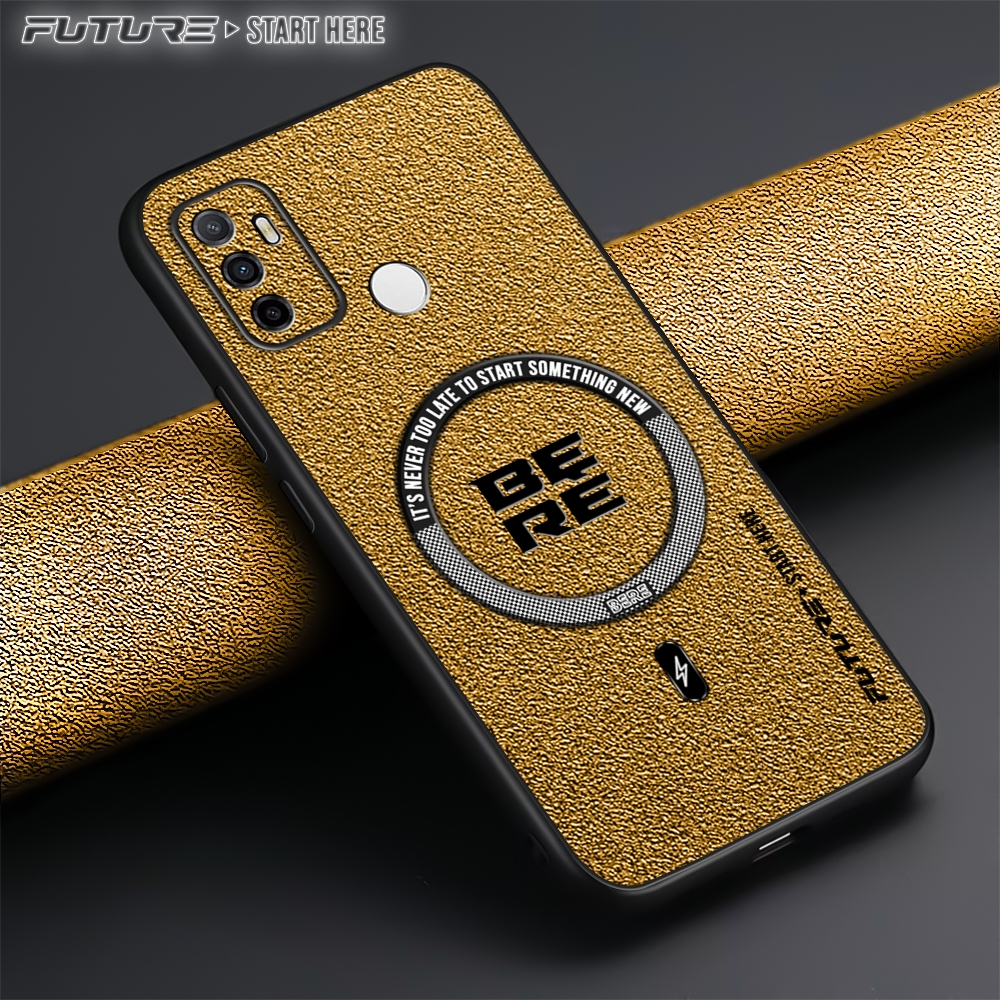 Case For Oppo A33 - A53 Softcase Luxury Magsafe Leather Magnetic Casing Premium