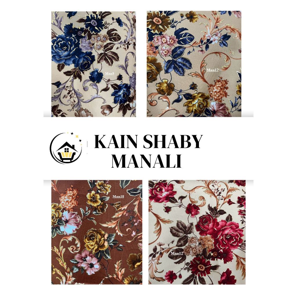 KAIN MOTIF BUNGA SHABY UNTUK SOFA,BANTALAN SOFA