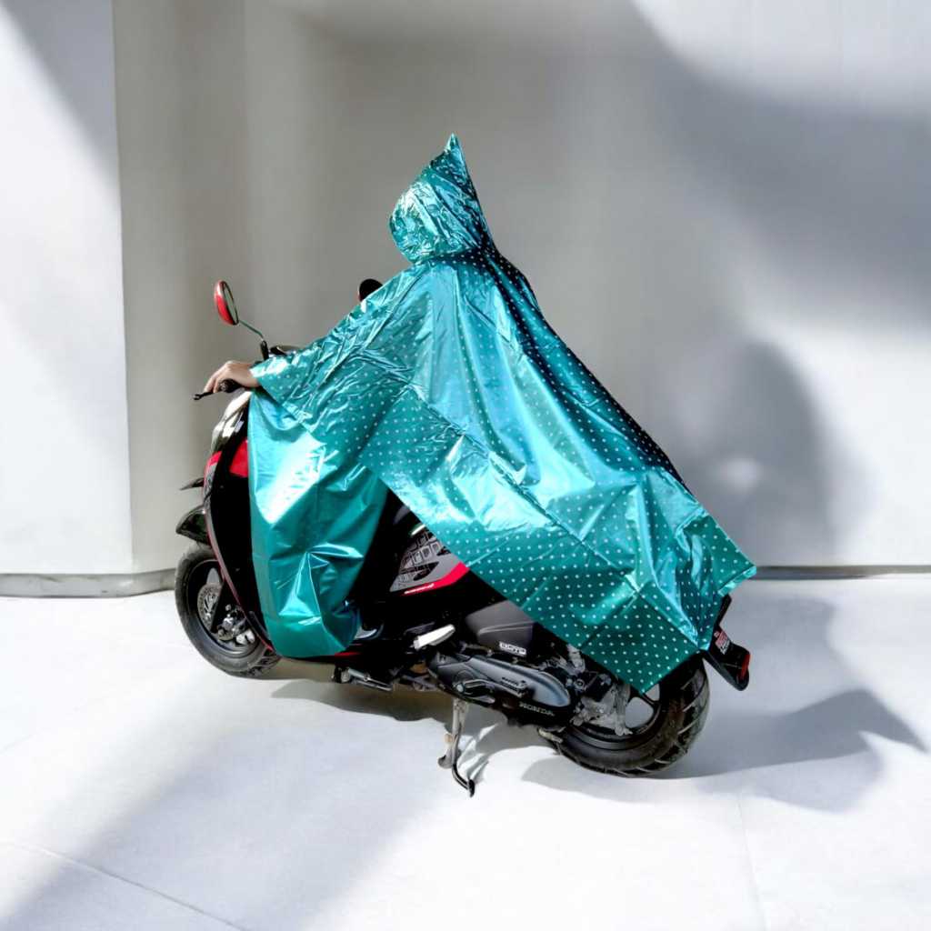 Jas hujan ponco kelelawar polkadot jas hujan ponco polkadot jas hujan murah model polkadot tanpa len